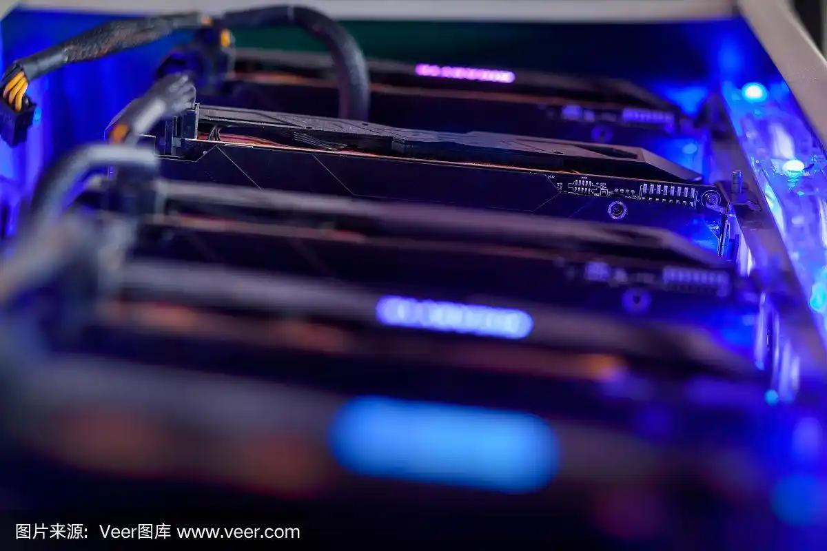 Close-up of advanced mining rigs showcasing their capabilities